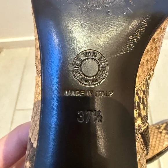 Dries Van Noten Snakeskin Ankle Boots size 37.5 - Picture 8 of 8